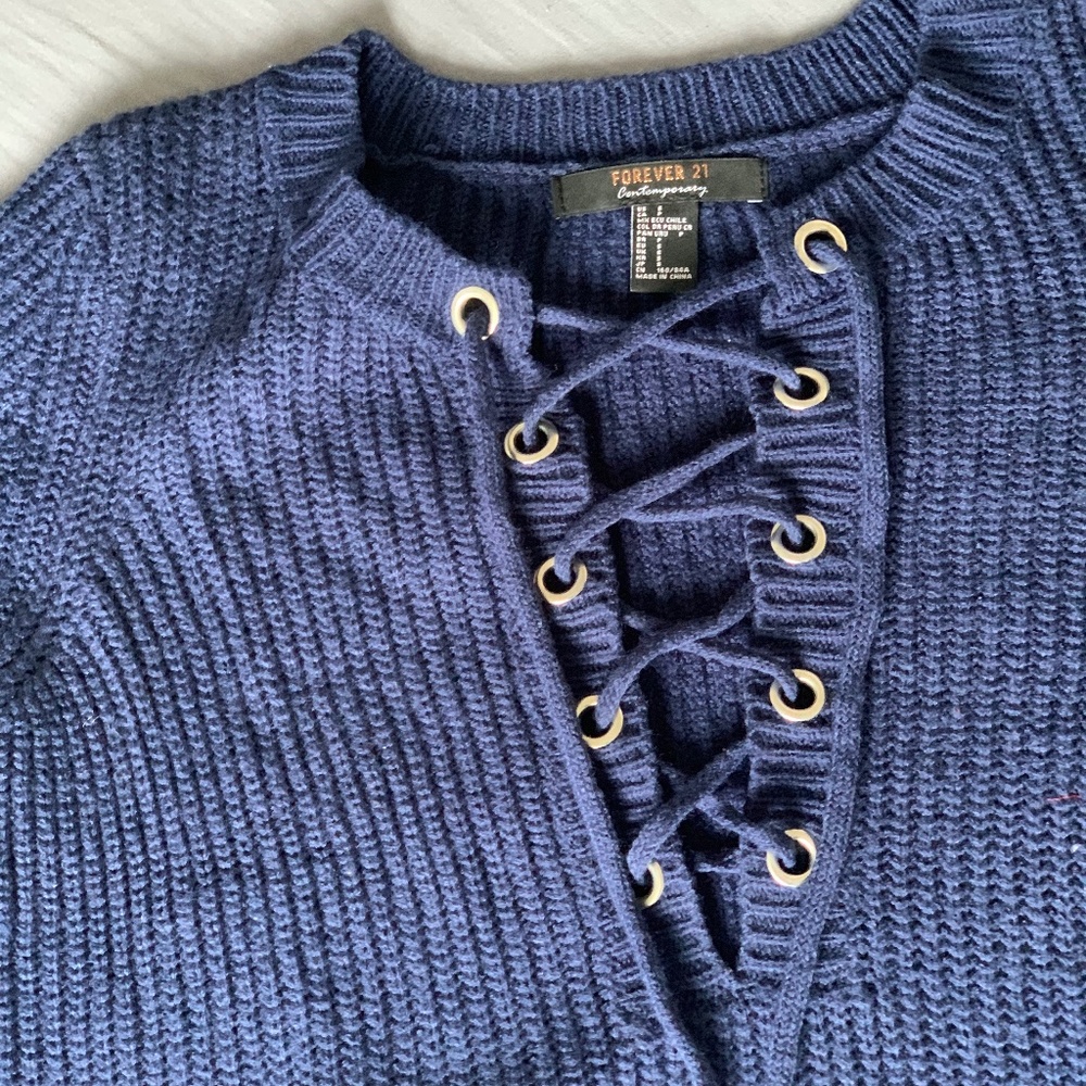 Blue Forever 21 Sweater - Picture 2 of 3